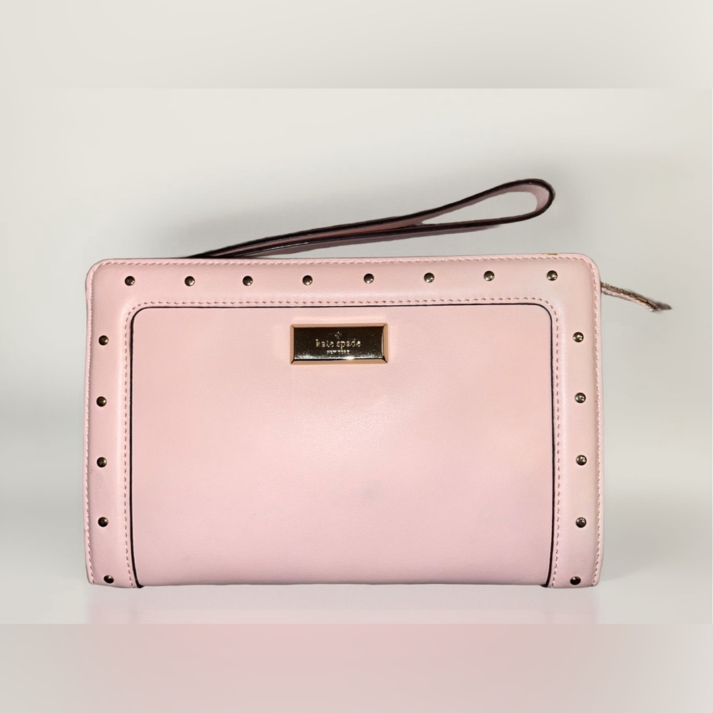 Kate Spade Helena Street Wristlet Clutch Pink Studded Wallet